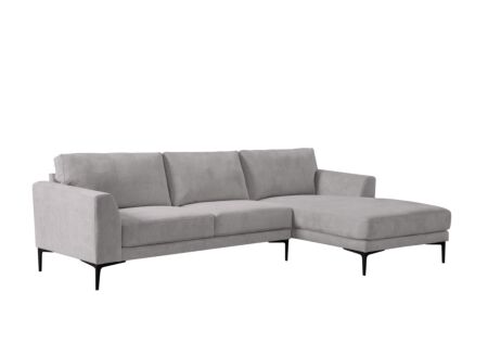 Hoeksalon Phantom 283x168cm - stof - grijs