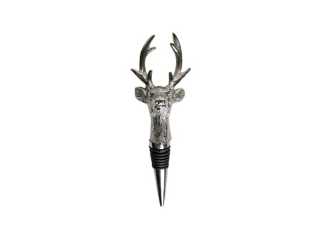 Wijnstop Kariboe H17cm - aluminium - zilver