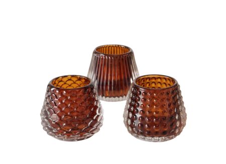 Windlicht Zato H6,5cm oranje