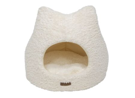 Kattenmand Curl Plush 45x45x42cm - polyester - wit