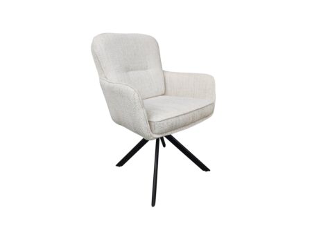 Draaistoel Kingsley 60x65x92,5cm - polyestervezel - beige
