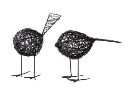 Figuur Amari Vogel 18xH14cm - metaal - zwart