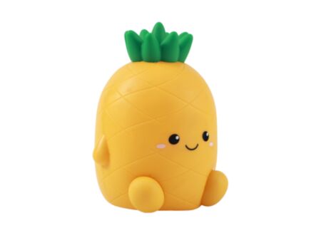 Nachtlampje Poppy Pineapple 13,7x10x16cm - silicone - geel