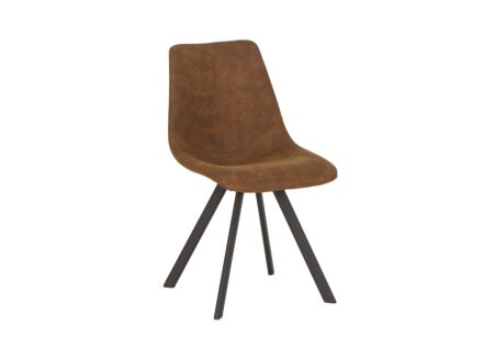 Stoel Frantz 47x57x83cm - stof - cognac