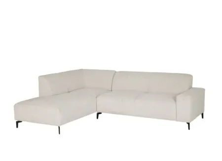 Canapé d'angle Eddy tissu écru - Canapé d'angle Eddy 267x206cm - tissu - écru