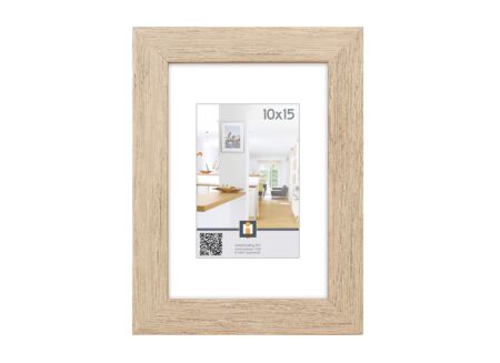 Fotokader Livorno 15x10cm - hout & glas - grijs