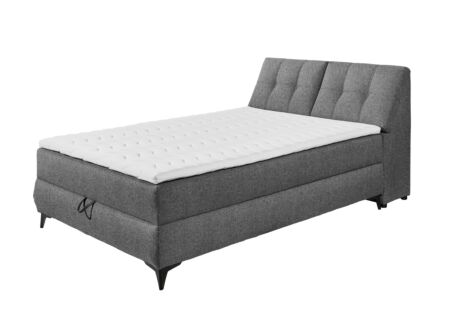 Bedbox Atlantis 140x200cm met opbergruimte stof antraciet