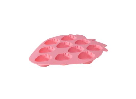 Ijsblokjesvorm Fragola 19cm - silicone - roze