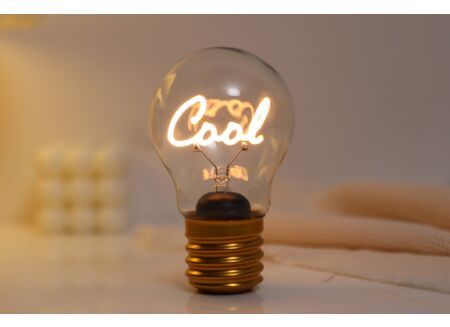 Tafellamp Bulb Shaped Light Cool - glas & metaal - goud