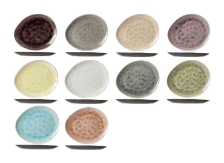 Bord Streetfood festival 19,5x16cm keramiek multicolor