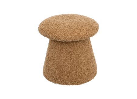 Poef Champignon Ø27x27,5cm - bouclé - caramel