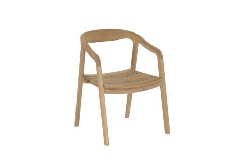 Tuinstoel Onda 57,5x59x76cm - teak massief - naturel