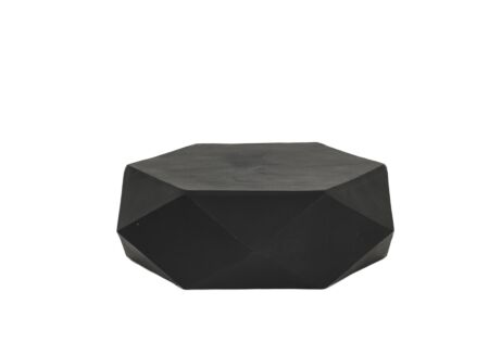 Salontafel Collar 107x107x34cm - aluminium - zwart