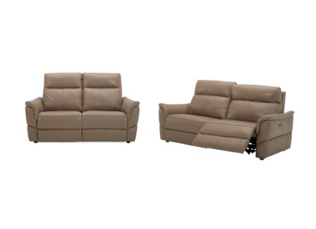 Zetel Back 3+2-zit - leder - camel met relax