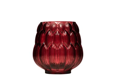 Vaas Artis H15cm - glas - rood