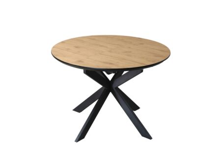Ronde tafel Dillinger 120/160x120cm - melamine - bruin