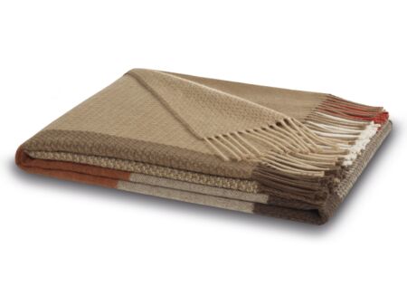 Plaid Desire Camel 130x170cm - polyester & katoen - bruin