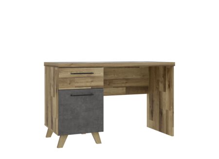 Bureau Ricciano 120x55x75cm - meubelplaat - eik/beton