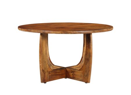 Salontafel Carnival Ø90x50cm - mango massief - bruin