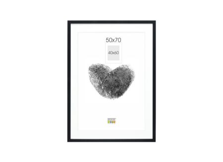 Fotokader S66KF2P1  70x50cm - hout & glas - zwart
