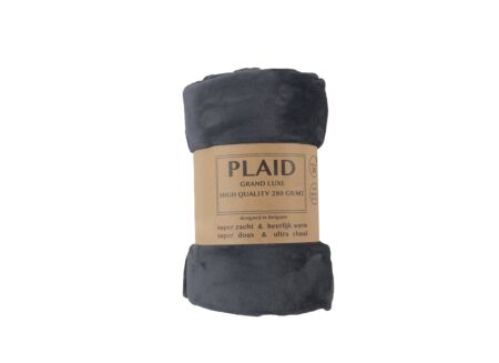 Plaid 130x160cm - microvezel - antraciet