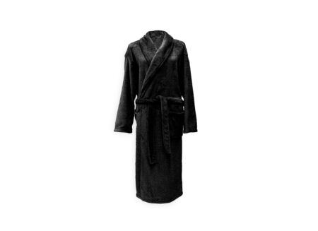 Badjas L flanel deep black