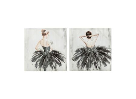 Doek met print Danseres 48x48cm