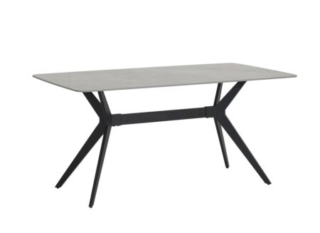 Tafel Zins 160x90cm - metaal - glossy Italian grey