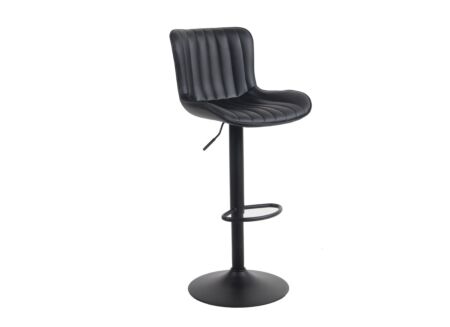Barstoel Gigolo ZH58-83cm - lederlook - zwart