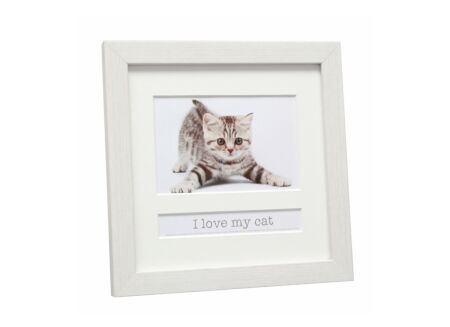 Fotokader Cat 15x10cm - kunststof - wit