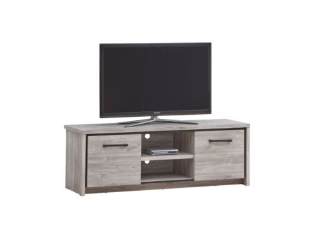 Tv-meubel Elias 160cm - meubelplaat - grijze eik