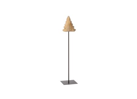Kerstboom op voet H115cm - hout massief & metaal - naturel/zwart