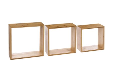 Wandcube naturel set van 3