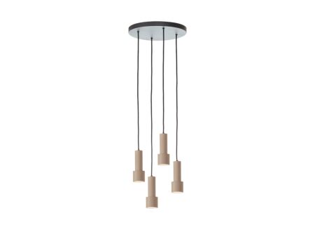Hanglamp Cadiz GU10 4x10W Ø35cm - aluminium - zwart/brons