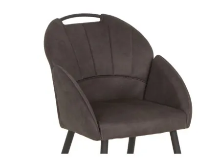 Chaise coque ST2005  55x60x87,5cm - tissu - anthracite