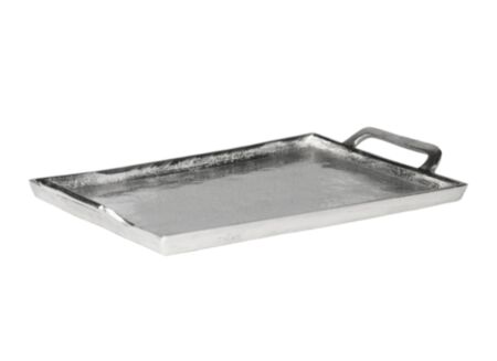 Dienblad Silver Look 40x27cm - aluminium - zilver