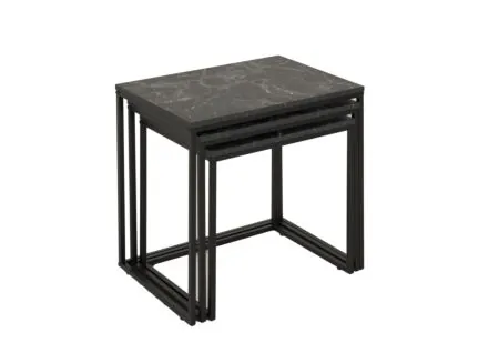 Table d'appoint Victoria noir lot de 3
