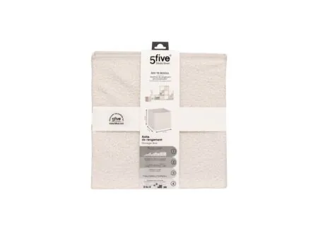 Aperçu - Boite de rangement 31x31cm - bouclé - blanc