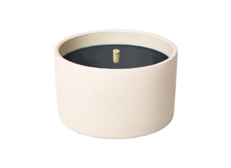 Tuinkaars in witte terracotta schaal H8,5cm - 11u wit