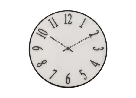 Wandklok Edgar  Ø35cm - kunststof/glas - wit