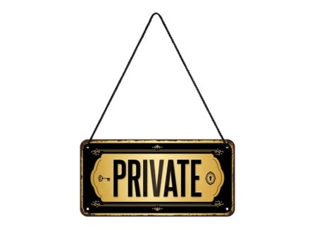 Plakkaat 10x20cm Private