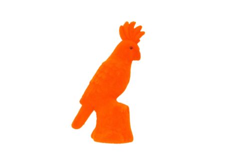 Figuur Papegaai Flocked H15,5cm