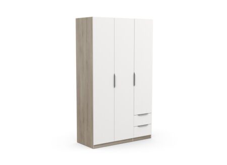 Kleerkast Ghost 119cm - decor - kronberg eik/wit