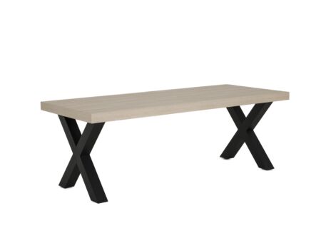 Tafel 226x100cm - decor - natuurlijke olm