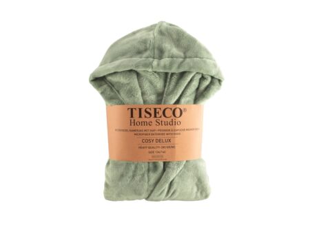 Badjas Delux 146/152 - flanel - sea green