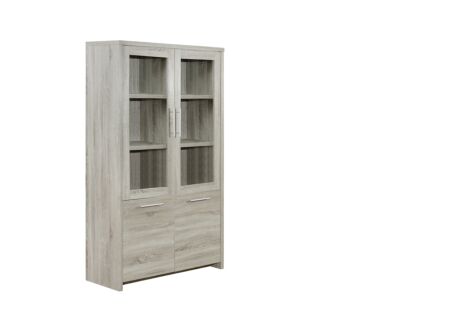 Vitrinekast Enzo 110cm - decor - eik sonomagrijs