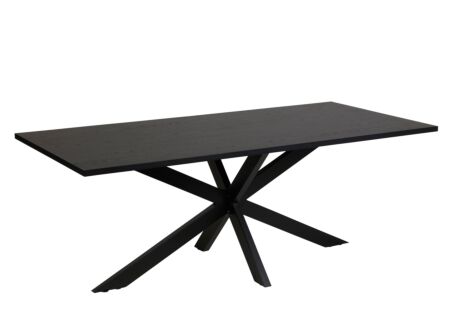 Tafel Faro 200x95cm - melamine - structuur zwart