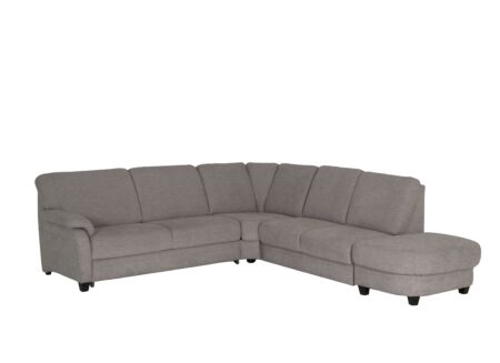 Hoeksalon Toulouse 269x287cm - stof - zilvergrijs