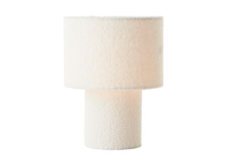 Tafellamp Teddy E27 H30cm - metaal/stof - beige