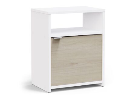 Nachtkastje Nano 41x28x51cm - decor - wit & kronberg eik